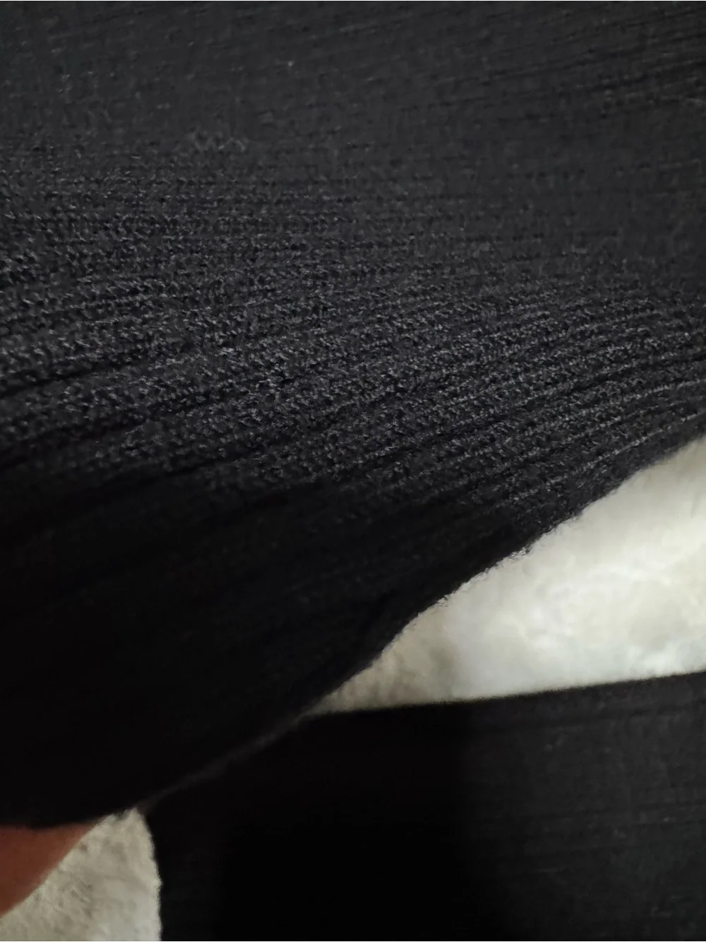 HOUSE OF HARLOW Black Ribbed Long Sleeve Knit Top